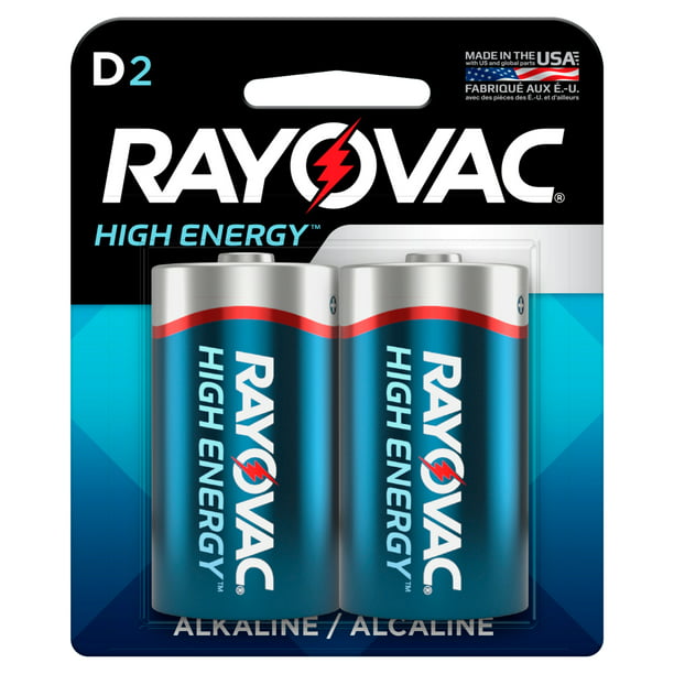 Rayovac Alkaline D Batteries 2-Pack Retail Packs
